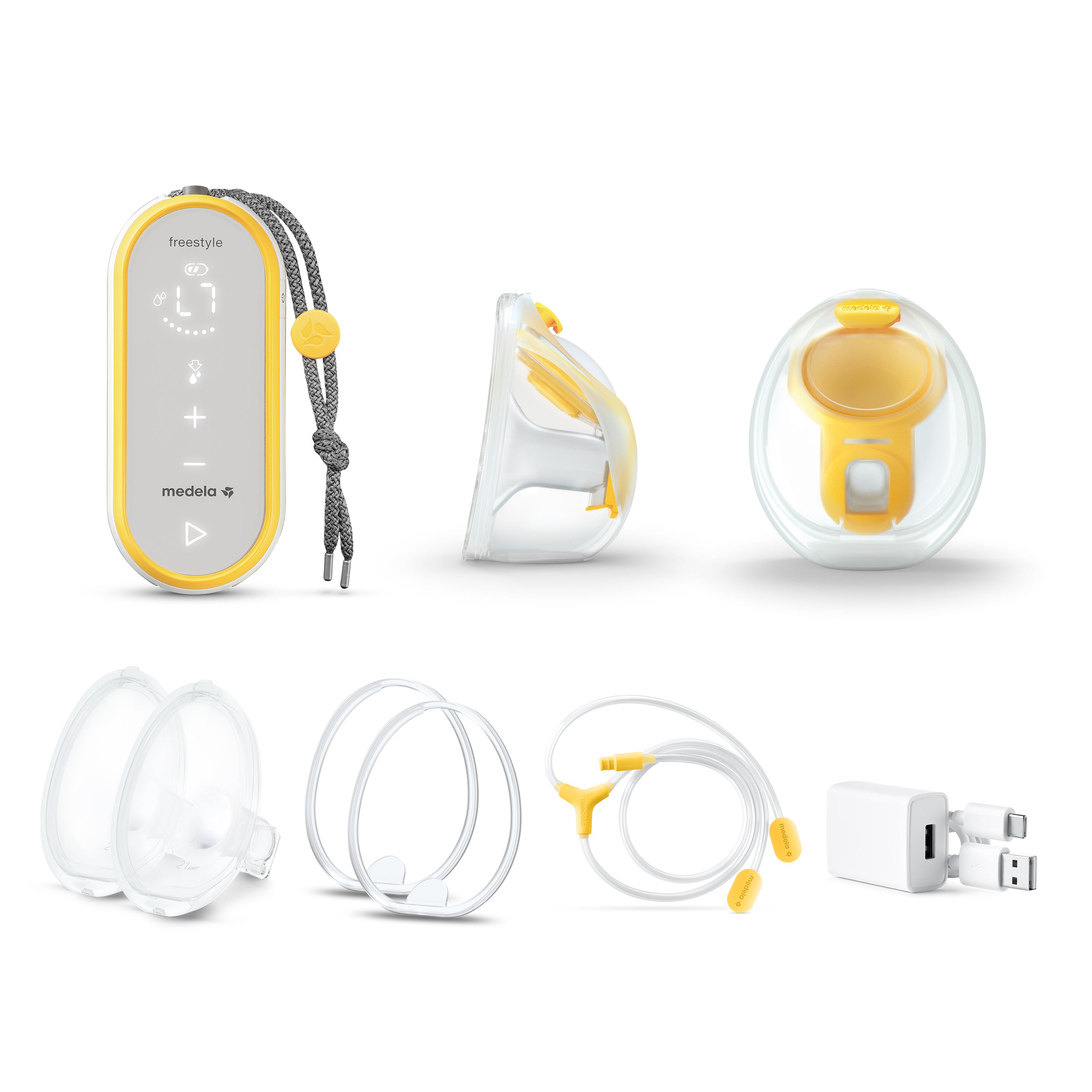 Medela Freestyle Hands-free Double Electric Breastpump + Freebies