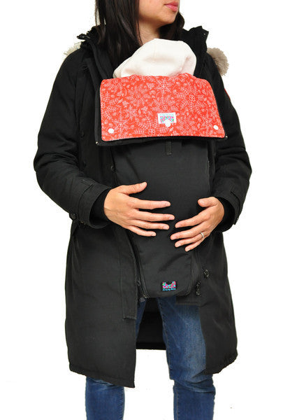 Maternity Winter Coat with Extender Panel, Thyme Maternity